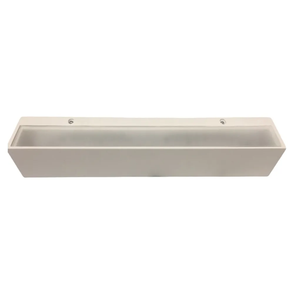 Applique Da Parete-IsyLuce applique rettangolare gesso bianco led 30w 3000k