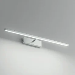 Applique Da Bagno-IsyLuce applique specchio da bagno 12w 3000k squadrato cromo
