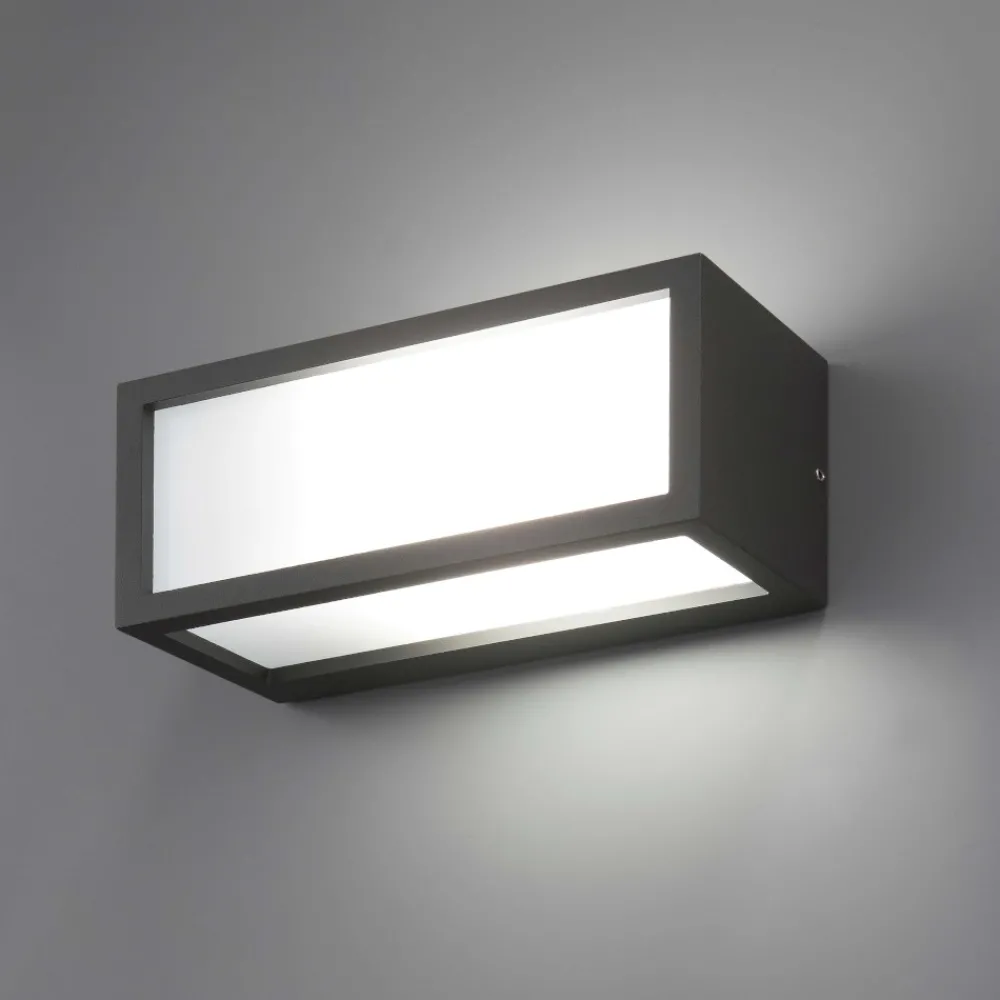 Applique Da Esterno-IsyLuce deco applique da esterno grigio antracite moderna