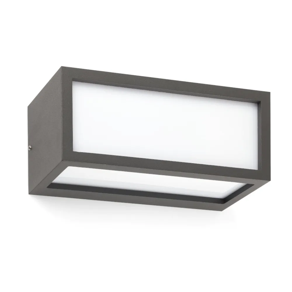 Applique Da Esterno-IsyLuce deco applique da esterno grigio antracite moderna