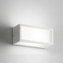 Applique Da Esterno-IsyLuce deco applique da esterno r7s rettangolare bianco