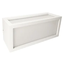 Applique Da Esterno-IsyLuce deco applique da esterno led 18w 3000k bianca moderna