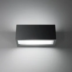 Applique Da Esterno-IsyLuce deco applique da esterno antracite rettangolare r7s