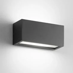 Applique Da Esterno-IsyLuce deco applique da esterno antracite rettangolare r7s