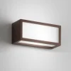 Applique Da Esterno-IsyLuce deco applique da esterno led 18w 4000k marrone corten