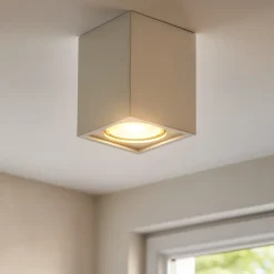 Faretti Da Soffitto-IsyLuce faretto cubo da soffitto gesso bianco per cucina