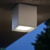 Faretti Da Esterno-IsyLuce faretto da esterno squadrato da soffitto bianco