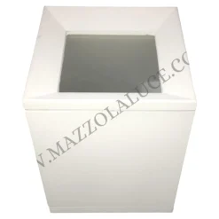 Faretti Da Esterno-IsyLuce faretto da esterno squadrato da soffitto bianco