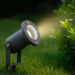 Faretti Da Esterno-IsyLuce faretto da giardino orientabile antracite