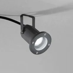 Faretti Da Esterno-IsyLuce faretto da giardino orientabile antracite