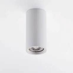Faretti Da Soffitto-IsyLuce faretto da soffitto cilindro gesso bianco