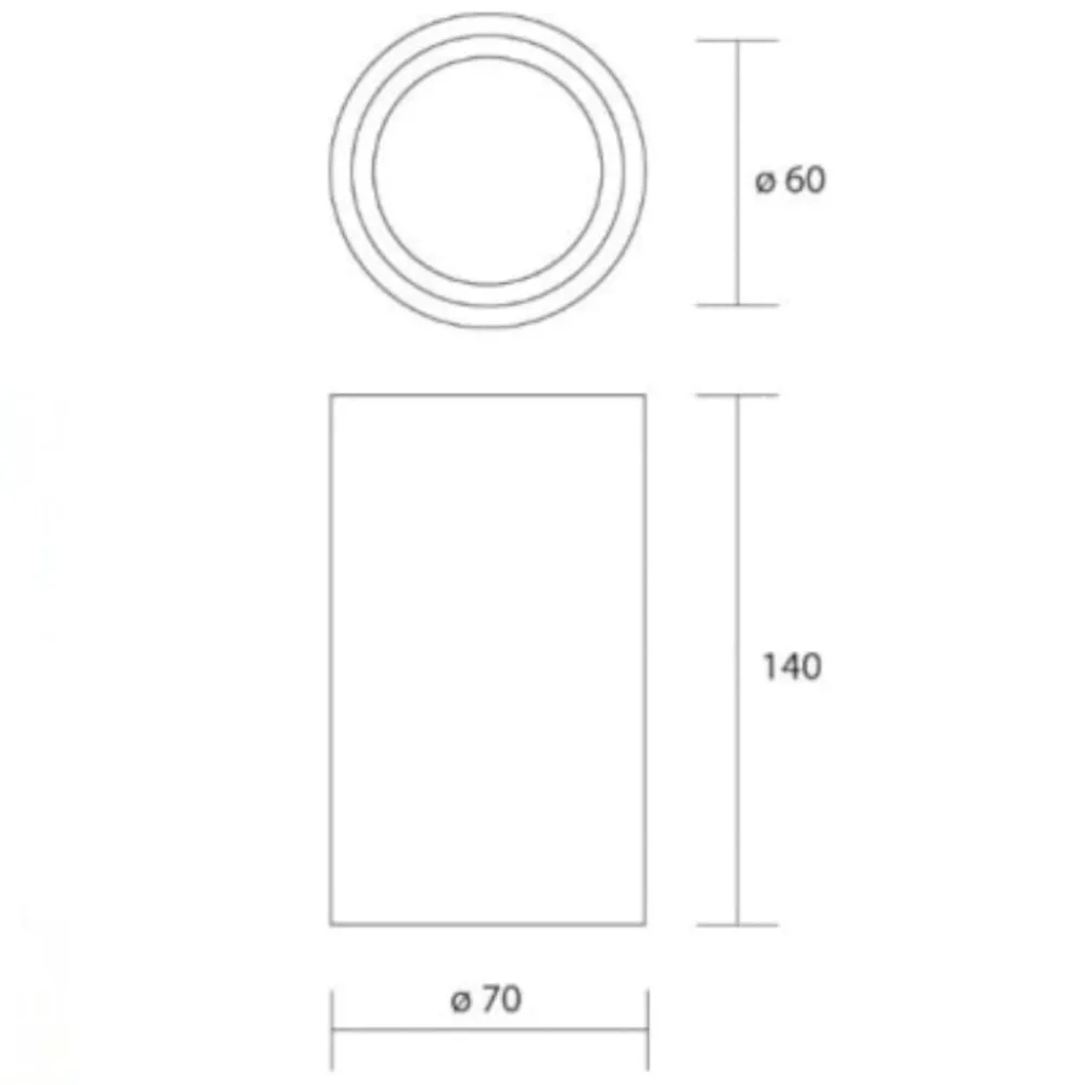 Faretti Da Soffitto-IsyLuce faretto da soffitto cilindro gesso bianco