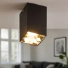 Faretti Da Soffitto-IsyLuce faretto da soffitto quadrato nero cromo