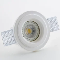 Faretti Da Incasso-IsyLuce faretto in gesso da incasso rotondo per controsoffitto