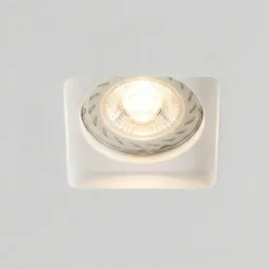 Faretti Da Incasso-IsyLuce faretto in gesso quadrato da incasso per controsoffitto