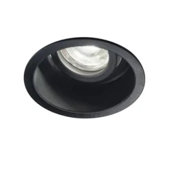 Faretti Da Incasso-IsyLuce faretto nero da incasso rotondo orientabile