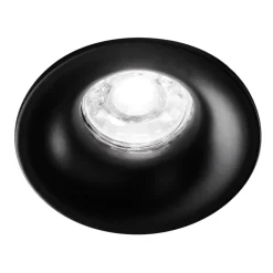 Faretti Da Incasso-IsyLuce faretto nero rotondo da incasso per cartongesso