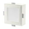 Faretti Da Incasso-IsyLuce faretto quadrato di gesso da incasso con vetro