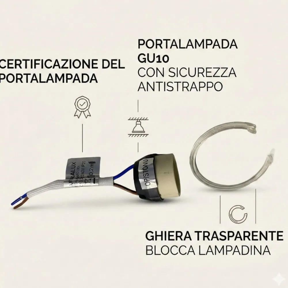 Faretti Da Incasso-IsyLuce faretto quadrato metallo bianco da incasso controsoffitto