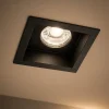 Faretti Da Incasso-IsyLuce faretto quadrato nero da incasso per controsoffitto