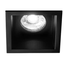Faretti Da Incasso-IsyLuce faretto quadrato nero da incasso per controsoffitto