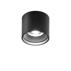 Faretti Da Soffitto-IsyLuce focus faretto led nero cilindro 16w 3000k