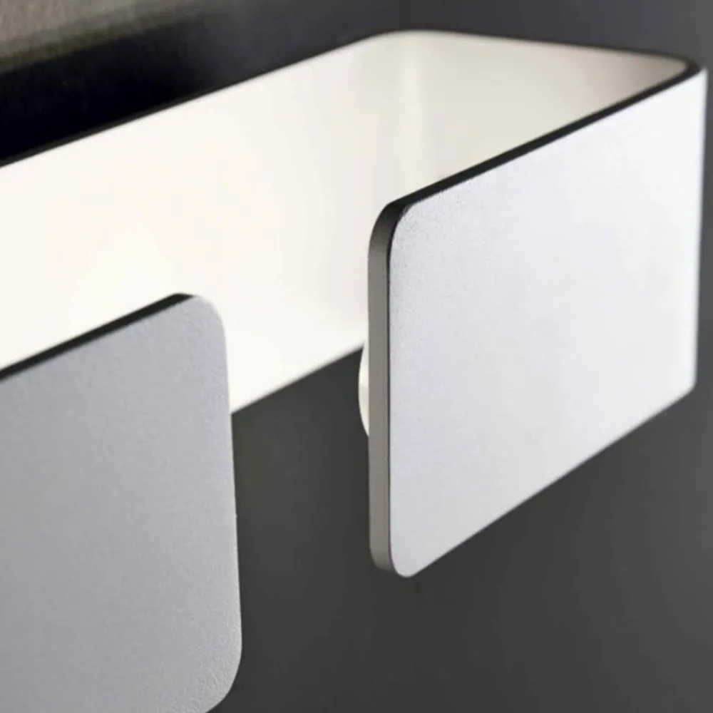 Applique Da Parete-IsyLuce graffa applique led 10w 3000k moderno bianco