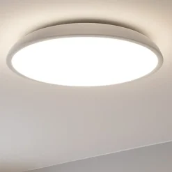 Plafoniere Moderne-IsyLuce grande plafoniera bianca zenal led 108w 3000k 4000k dimmerabile