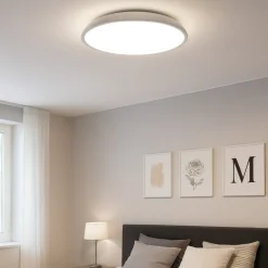 Plafoniere Moderne-IsyLuce grande plafoniera bianca zenal led 108w 3000k 4000k dimmerabile