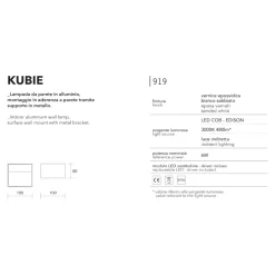 Applique Da Parete-IsyLuce kubie applique cubotto led 6w 3000k moderna bianco