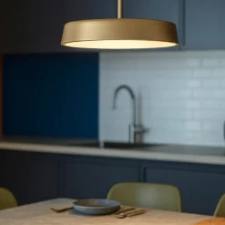 Lampadari Cucina-IsyLuce lampada a sospensione urban sabbia moderna led 18w dimmerabile