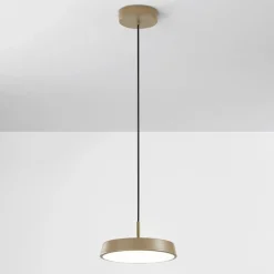 Lampadari Cucina-IsyLuce lampada a sospensione urban sabbia moderna led 18w dimmerabile