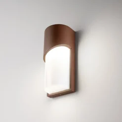 Applique Da Esterno-IsyLuce lampada da esterno corten marrone moderna