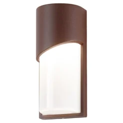 Applique Da Esterno-IsyLuce lampada da esterno corten marrone moderna
