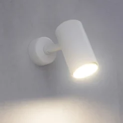 Applique Da Parete-IsyLuce lampada moderna cilindro bianco orientabile