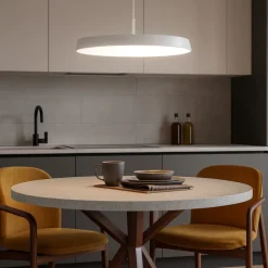 Lampadari Cucina-IsyLuce lampadario bianco da cucina led 39w 3000k 4000k dimmerabile