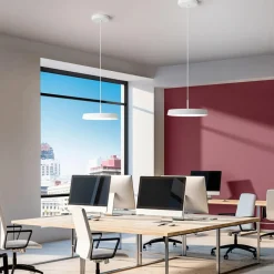 Lampadari Cucina-IsyLuce lampadario da cucina urban bianca led 18w 3000k 4000k dimmerabile