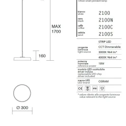 Lampadari Cucina-IsyLuce lampadario da cucina urban bianca led 18w 3000k 4000k dimmerabile