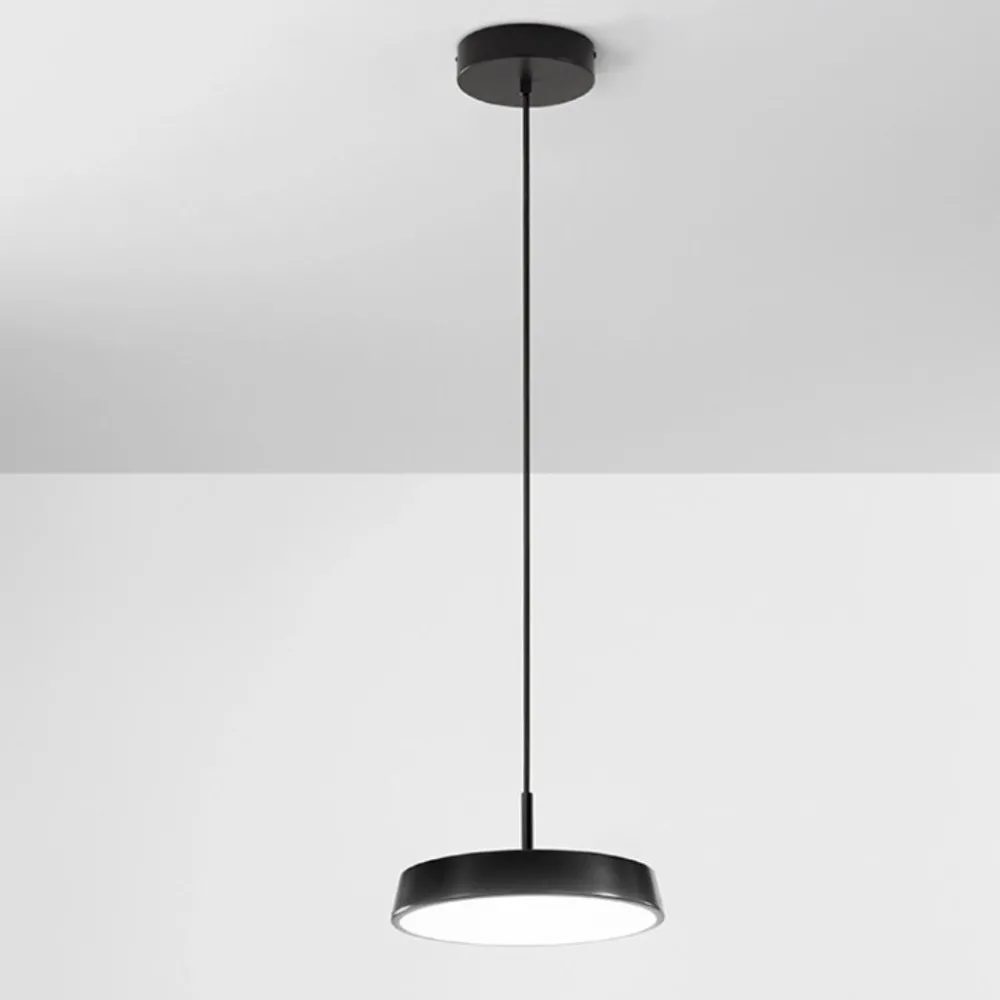 Lampadari Cucina-IsyLuce lampadario da cucina nero urban design moderno led 18w dimmerabile
