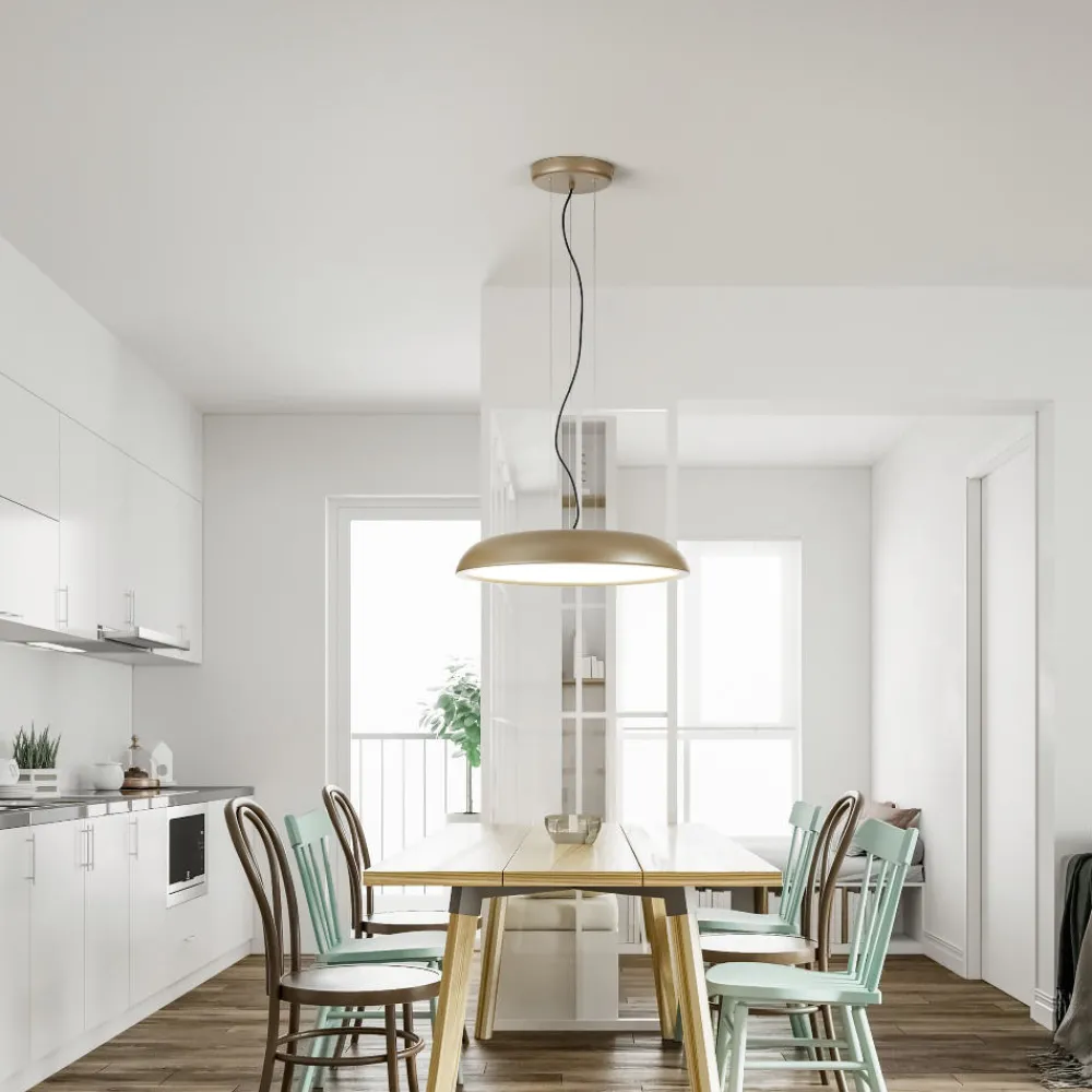 Lampadari Cucina-IsyLuce lampadario per cucina zenal sabbia led 55w dimmerabile