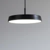 Lampadari Cucina-IsyLuce lampadario per cucina moderna nera disco led 42w 3000k 4000k