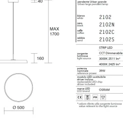 Lampadari Cucina-IsyLuce lampadario sabbia per cucina led 39w 3000k 4000k dimmerabile