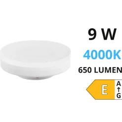 Lampadine Led-IsyLuce lampadina led gx53 9w 4000k 650lm ottica 120