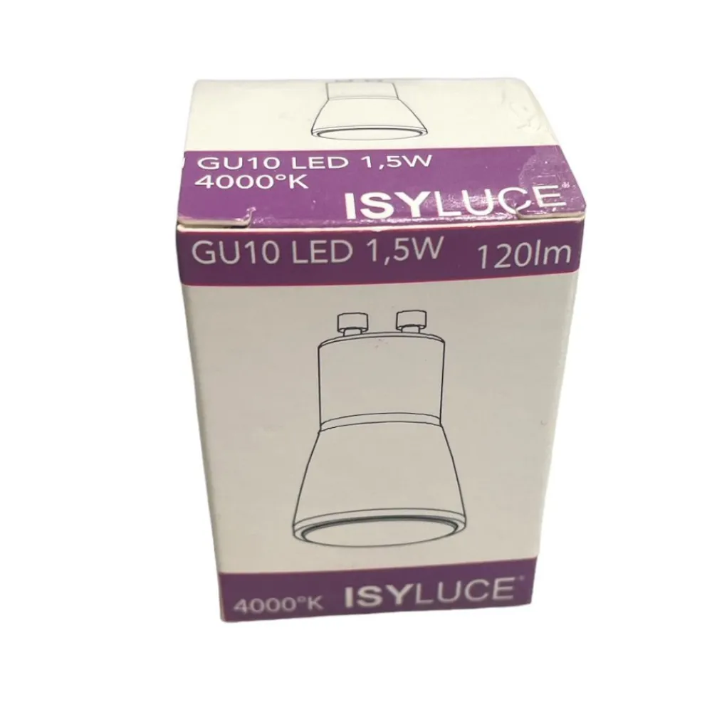 Lampadine Led-IsyLuce lampadina led 1,5w gu10 35mm 4000k 120lm ottica 36 fp
