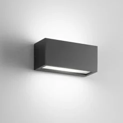 Applique Da Esterno-IsyLuce metro applique da esterno antracite led 24w 4000k