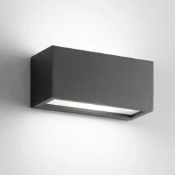 Applique Da Esterno-IsyLuce metro applique da esterno 24w 3000k antracite