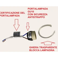 Faretti Da Incasso-IsyLuce mini faretto rotondo di gesso incasso per controsoffitto