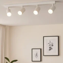 Plafoniere Moderne-IsyLuce plafoniera da cucina bianca minimal faretti orientabili