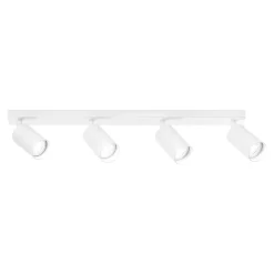 Plafoniere Moderne-IsyLuce plafoniera da cucina bianca minimal faretti orientabili