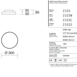 Plafoniere Moderne-IsyLuce plafoniera led 3000k 4000k rotonda bianca
